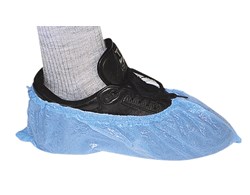 Schuhüberzug - PE-Überschuhe mit Gummizug, gehämmert, blau, Beutel 100 Stück